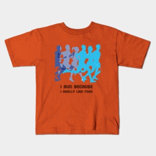 Fasbytes Running ‘I RUN, Because i really like food’ Kids T-Shirt